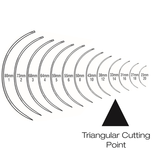 Suture Needles - Regular Curved (3/8 Circle) Triangular Cutting Point